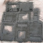 Flat krylon black paint applied on insides