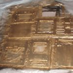 Krylon Metallic 1701 gold on outsides (and edges)
