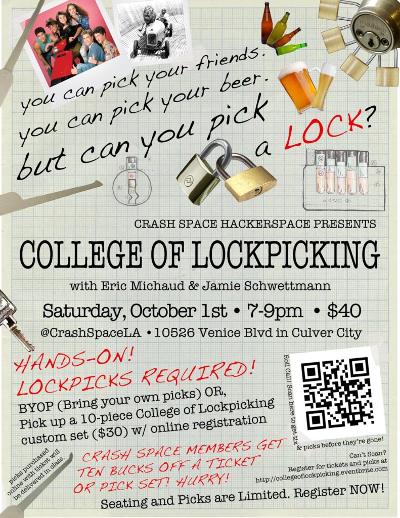 Poster for Lock Picking Class