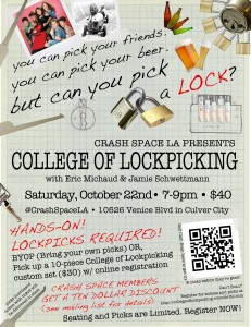 Poster for lockpicking class