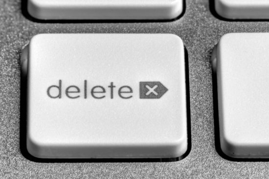 delete key on a computer keyboard
