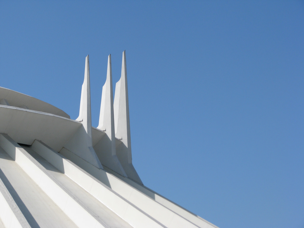 The top of Space Mountain ride at Disney Land