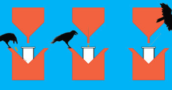 Tuesday Sweep: 10 October 2017 illustration of crows picking up cigarettes