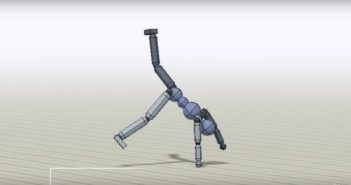 Tuesday Sweep: 17 April 2018 Blue 3D puffy stick figure guy mid cartwheel