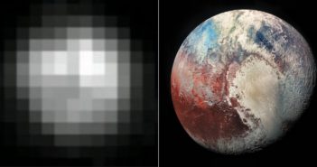 Tuesday Sweep: 10 July 2018 a ball of pixels on the left, a beautiful hi-res image on the right