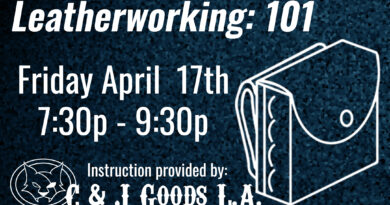 4/17 – Leatherworking 101 4/17 – Leatherworking 101
