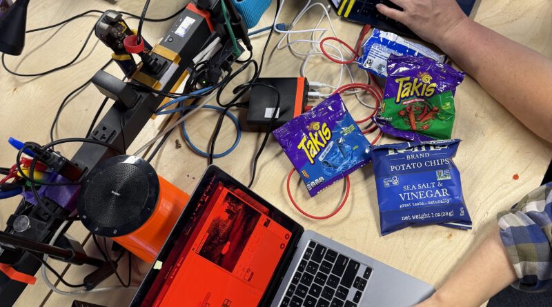 Participants work on games during the jam.