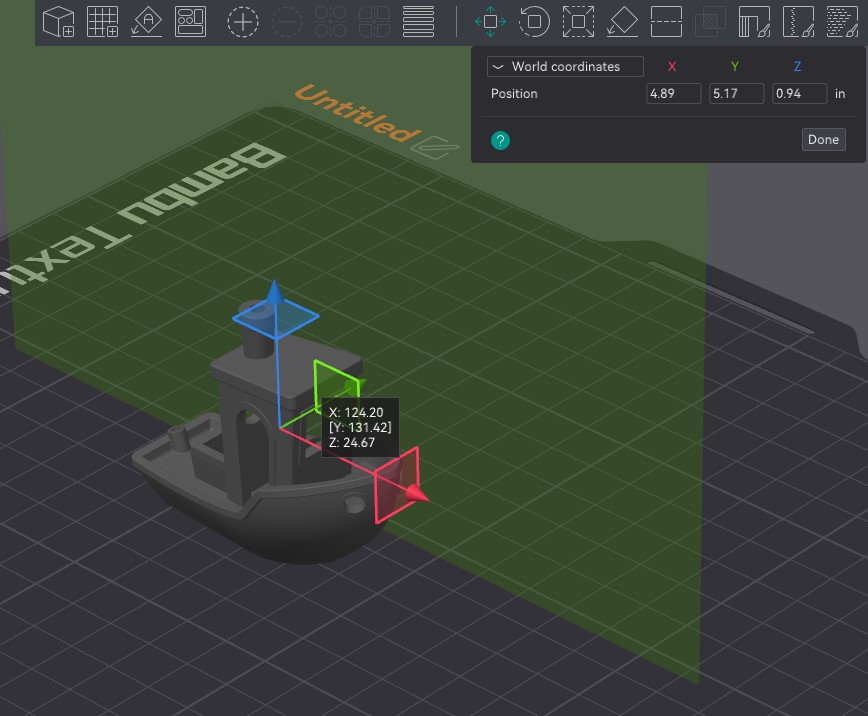 Dual axis move plane handles