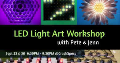 LED Light Art Workshop – 9/23 & 9/30 LED Light Art Workshop – 9/23 & 9/30